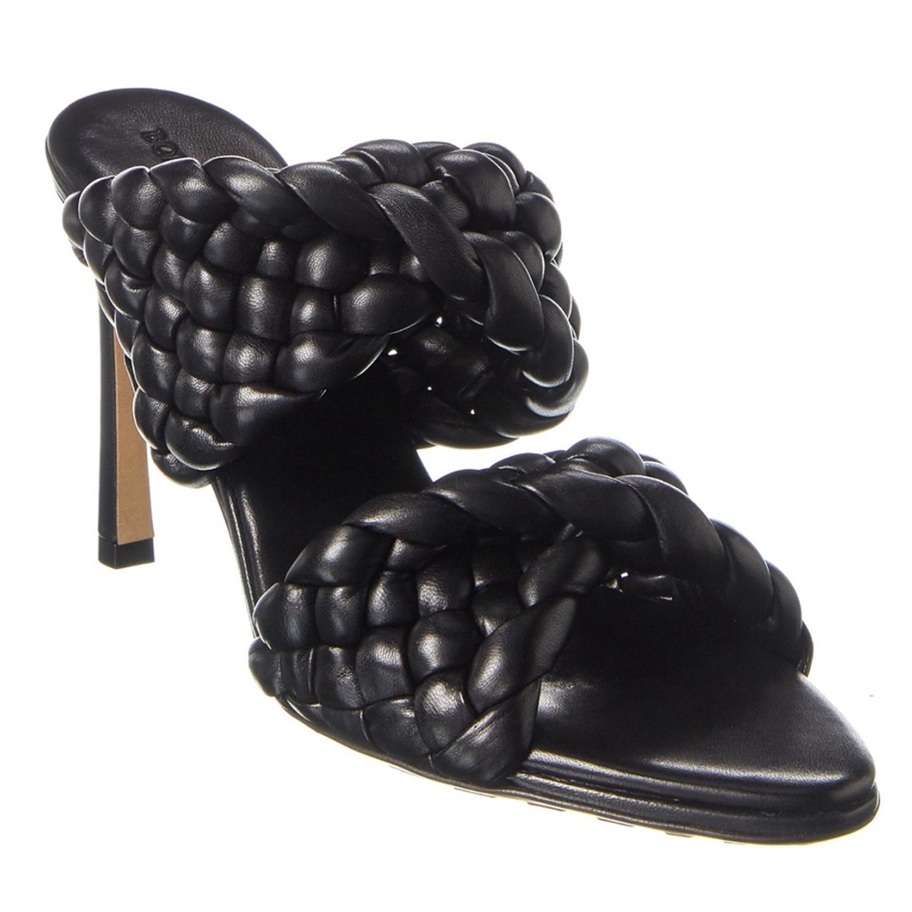 Bottega Veneta Black Braided Heels